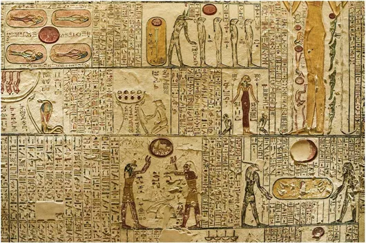 Πίνακας Ancient Egyptian Hieroglyphs Αρχαία Αιγυπτιακά Ιερογλυφικά 80x50cm