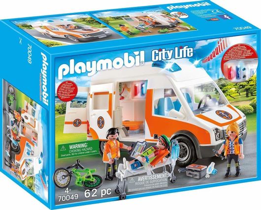 Playmobil City Life Ασθενοφόρο με Διασώστες για 4+ Ετών #70049