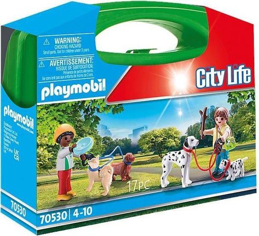 Playmobil City Life Βαλιτσάκι Βόλτα με Σκυλάκια για 4+ Ετών #70530
