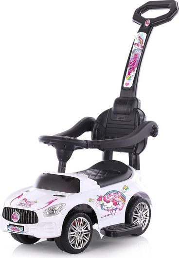 Περπατούρα Chipolino Unicorn Ride On Αυτοκινητάκι με Χειρολαβή Λευκό