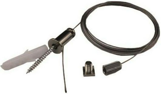 Ντίζα για Κρέμασμα Φωτιστικών Eurolamp 147-70773 Αλουμίνιο για Προφίλ Εξωτερικό για 4 LED Ταινίες Ασημί