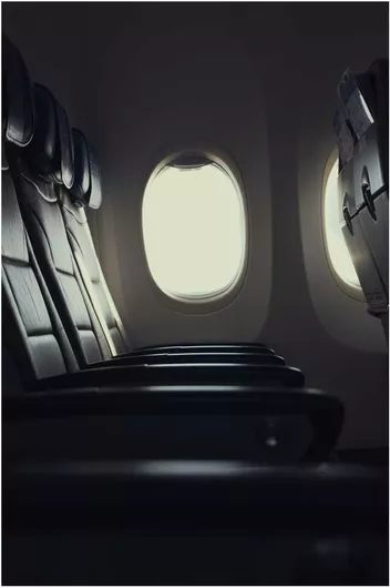 Πίνακας Empty Airplane Seats Άδεια καθίσματα αεροπλάνου 80x120cm
