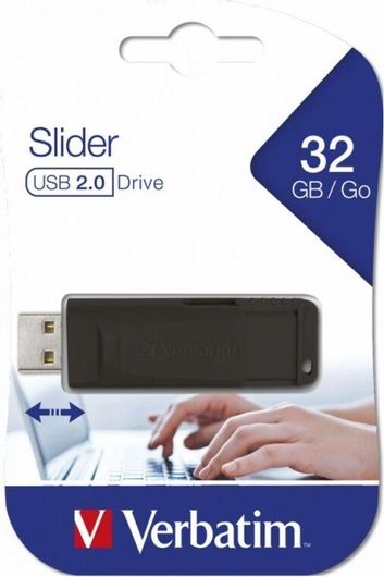 Verbatim Store 'n' Go Slider 32GB USB 2.0 Stick Μαύρο