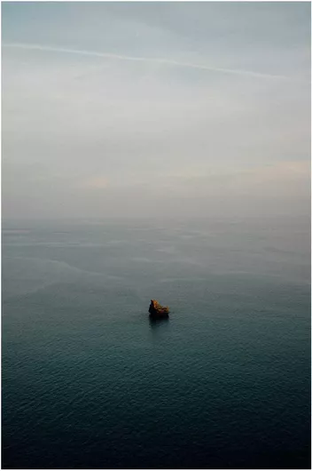 Πίνακας Solitary Rock in the Sea Μοναχικός βράχος στη θάλασσα 100x150cm