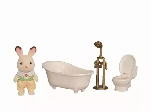 Παιχνίδια Μινιατούρες Epoch Toys Sylvanian Families Chocolate Rabbit Boy's Bath Time Set με Αξεσουάρ για 3+ Ετών