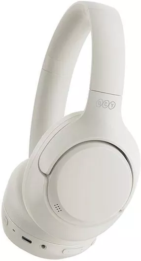Headphones QCY H3 Lite ANC Ασύρματα/Ενσύρματα Over Ear με 60 ώρες Λειτουργίας Λευκό