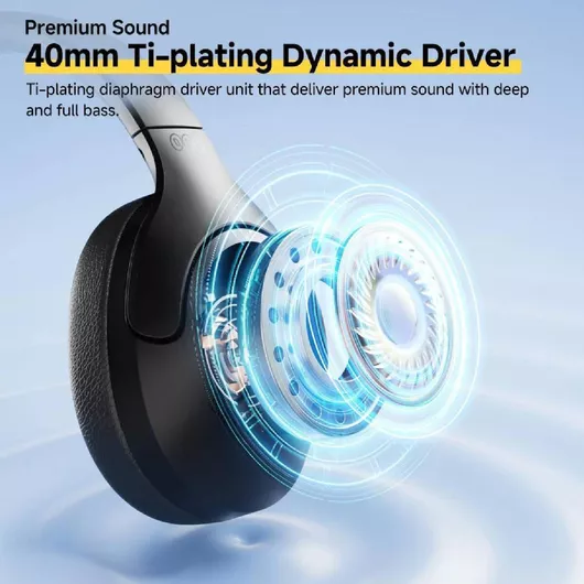 QCY H3 Lite ANC Ασύρματα/Ενσύρματα Over Ear Ακουστικά με 60 ώρες Λειτουργίας Μαύρο