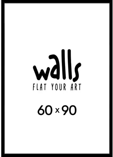 Μαύρη Κορνίζα 60x90 από ξύλο Πεύκου