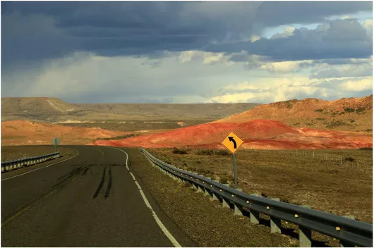 Πίνακας Desert Road Turn Στροφή Δρόμου Έρημου 150x100cm