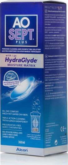 Υγρό Φακών Επαφής Alcon Aosept Plus Hydraglyde 360ml