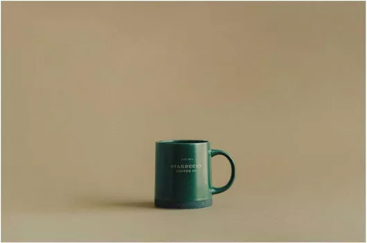 Πίνακας Green Starbucks Mug Πράσινη κούπα Starbucks 40x30cm