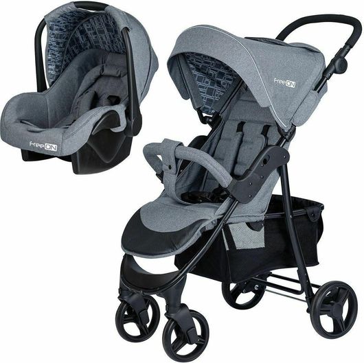 Πολυκαρότσι FreeOn 2 σε 1 από Νεογέννητα Γκρι
