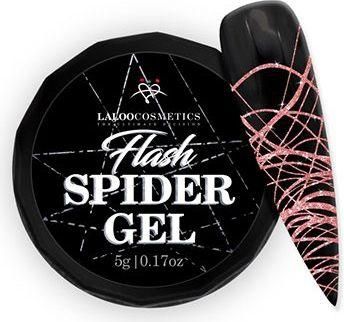Spider Gel Laloo Cosmetics Flash Red με Silver Glitter 5gr