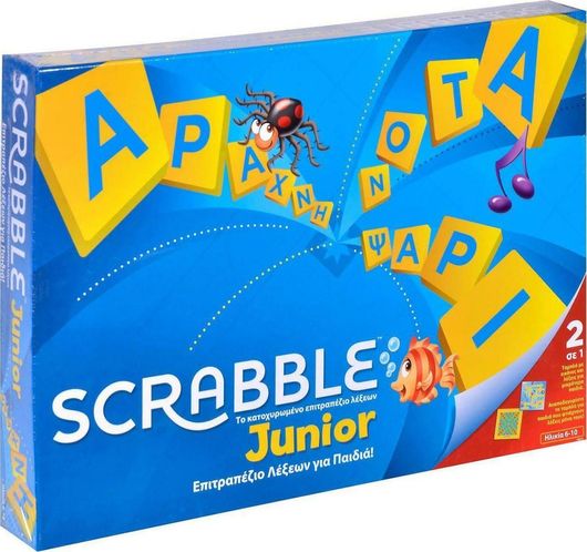 Επιτραπέζιο Παιχνίδι Scrabble Junior Ελληνική Έκδοση για 2-4 Παίκτες 6+ Ετών Mattel