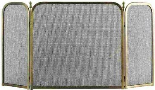 Προστατευτικό Τζακιού 0AEK20 Μεταλλικό με 3 Φύλλα 50x24x50cm Χρυσό