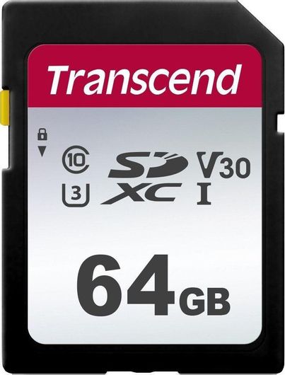 Transcend 300s SDXC 64GB Class 10 U1 V30 UHS-I