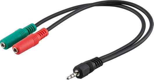 Μετατροπέας Goobay 50467 3.5mm Jack male σε 3.5mm Jack 2x female