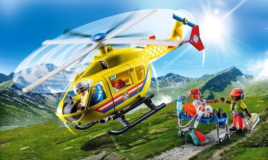 Playmobil City Life Ελικόπτερο Πρώτων Βοηθειών για 4+ Ετών #71203