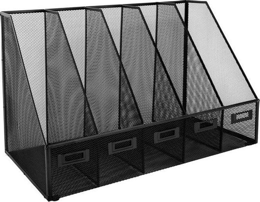 Θήκη Περιοδικών Αρχείου Osco Μεταλλική 5 Θέσεων Μαύρο