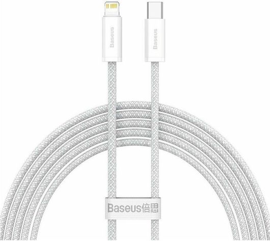 Baseus Dynamic Braided USB-C to Lightning Cable 20W Λευκό 2m CALD000102