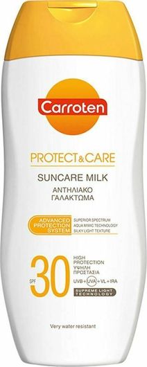 Αντηλιακή Κρέμα Προσώπου & Σώματος Carroten Protect & Care Αδιάβροχη SPF30 200ml
