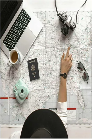 Πίνακας Planning a Trip Προγραμματισμός ταξιδιού 70x100cm