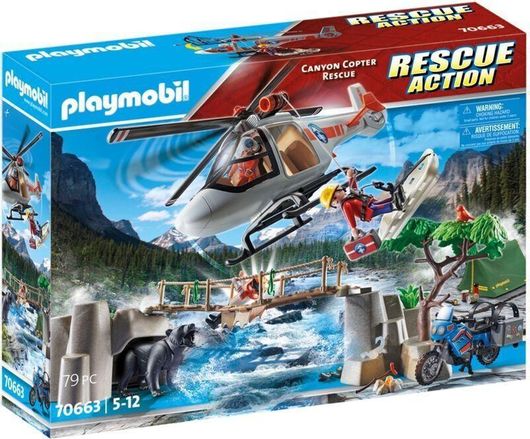 Playmobil Action Canyon Copter Rescue για 5+ Ετών