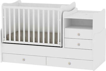 Κούνια Μωρού Lorelli Πολυμορφική Combo για Στρώμα 62x110cm Λευκό