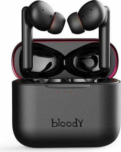 Bluetooth Handsfree A4Tech M90 In-ear με Αντοχή στον Ιδρώτα & Θήκη Φόρτισης Μαύρο