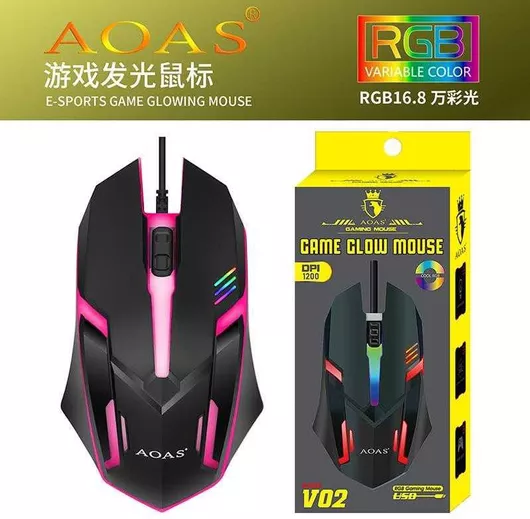 Gaming Ποντίκι Aoas v02 Μαύρο