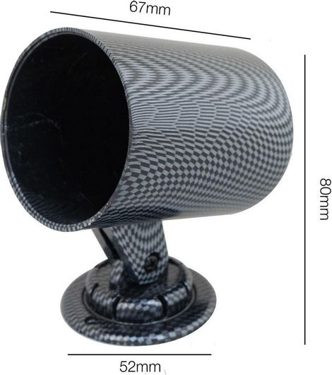 Βάση Οργάνων Αυτοκινήτου Simoni Racing Μονή 52mm Περιστρεφόμενη για τοποθέτηση στο Ταμπλό Τύπου Carbon