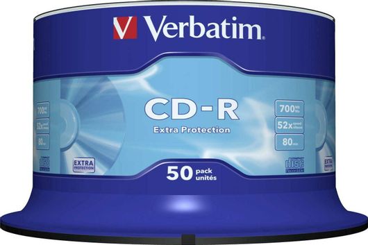 Εγγράψιμα CD-R Verbatim 52x 700MB Cake Box 50τμχ