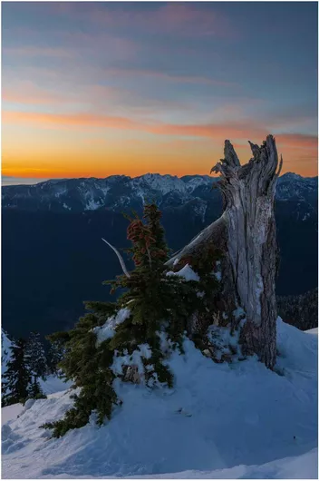 Πίνακας Sunset Over Snowy Mountains Ηλιοβασίλεμα πάνω από τα χιονισμένα βουνά 115x170cm