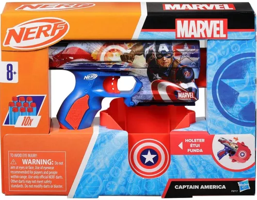 Nerf Hasbro Ink Marvel Captain America Εκτοξευτής 10τμχ για 8+ Ετών