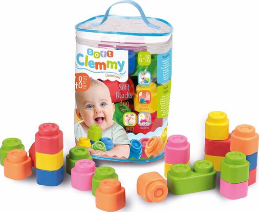 Τουβλάκια Clementoni Clemmy Bricks Bag για 6+ Μηνών 48τμχ