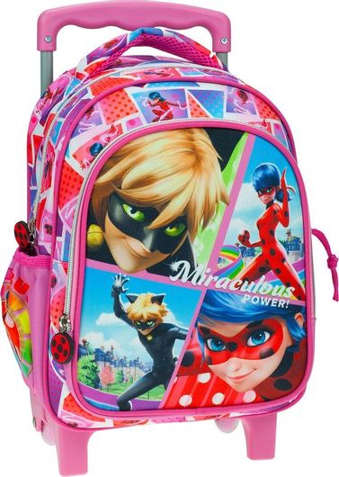 Σχολική Τσάντα Τρόλεϊ Νηπιαγωγείου Gim Miraculous Lady Bug Πολύχρωμo