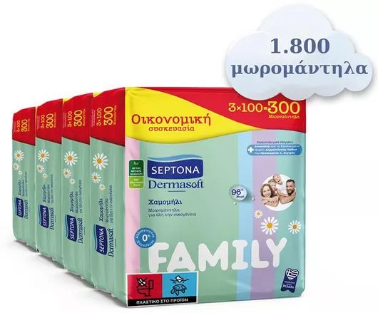 Μωρομάντηλα Septona Dermasoft 18x100τμχ