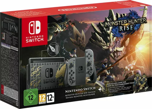 Nintendo Switch (2019 Edition) 32GB Monster Hunter Rise (Official Bundle)