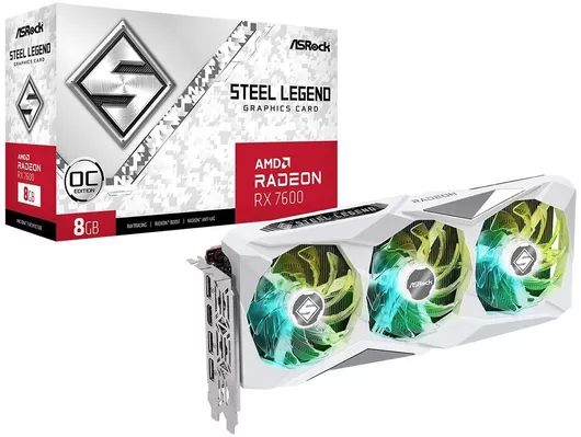 ASRock Radeon RX 7600 8GB GDDR6 Steel Legend OC Κάρτα Γραφικών