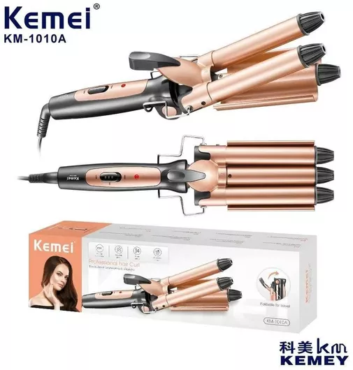 Kemei Ψαλίδι Μαλλιών για Κυματιστά Μαλλιά 90W KM-1010A