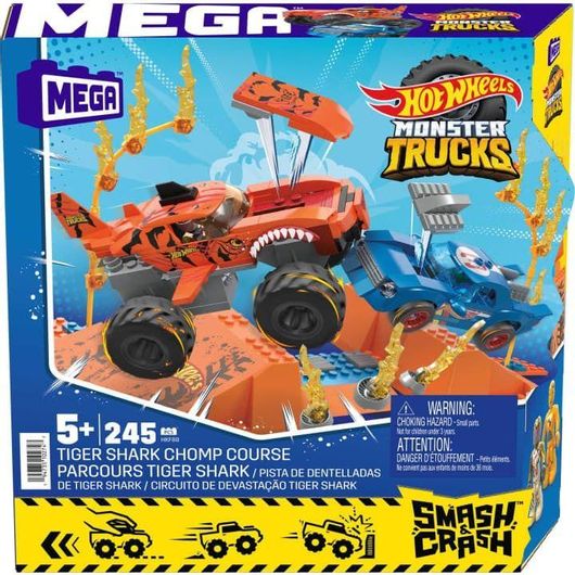 Τουβλάκια Mega Bloks Smash n Crash Tiger Shark για 5+ Ετών 245τμχ