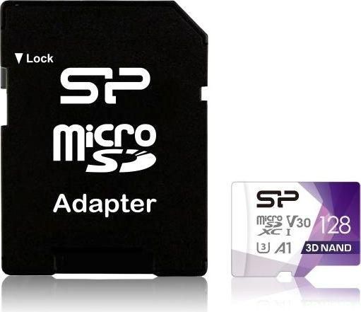 Silicon Power Superior Pro microSDXC 128GB Class 10 U3 V30 A1 UHS-III με αντάπτορα