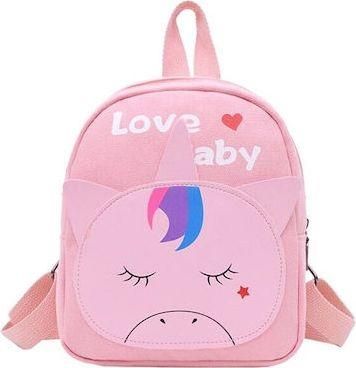 Παιδική Τσάντα Kindergarten Μονόκερος 24x10x20cm Ροζ