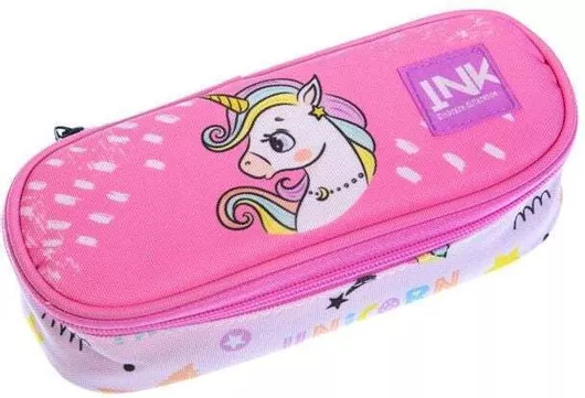 Σχολική Κασετίνα Ink Unicorn Rain με 1 Θήκη Ροζ