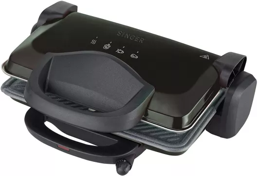 Τοστιέρα Singer CG-1800AN με Αποσπώμενες Πλάκες για 2 Τοστ 1800W Μαύρο