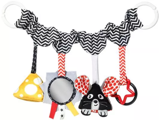 Κρεμαστό Παιχνίδι Δραστηριοτήτων BabyOno για Καρότσι και Κούνια Cheese & Skip