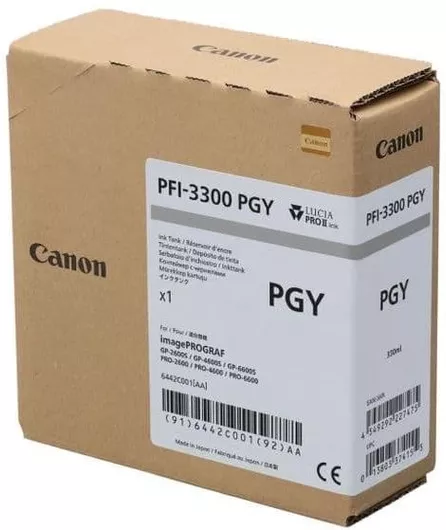 Canon PFI-3300 Γνήσιο Μελάνι Εκτυπωτή InkJet Photo Γκρι 6442C001