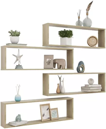 Ράφια Τοίχου Sonoma 4τμχ 100x15x30cm