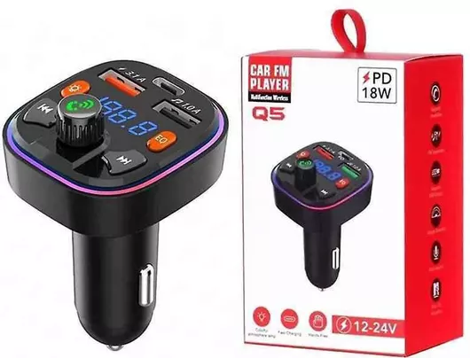 FM Transmitter Αυτοκινήτου XO Q5 με Bluetooth / Type-C / USB