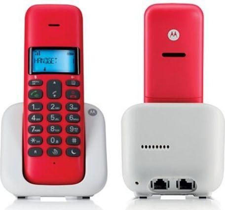Motorola T301 Ασύρματο Τηλέφωνο με Ελληνικό Μενού Κόκκινο